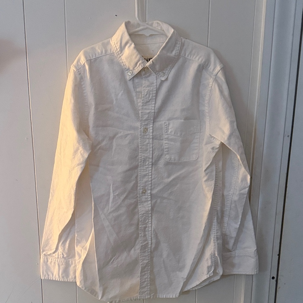 Lands' End Kids White Button Down Shirt